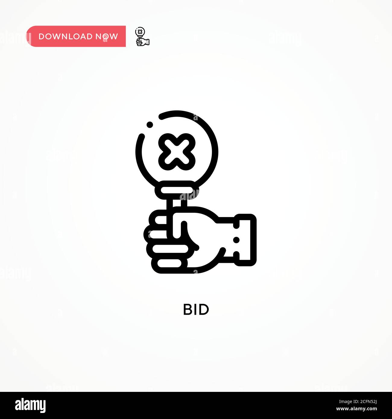 Bid vector icon. Modern, simple flat vector illustration for web site ...