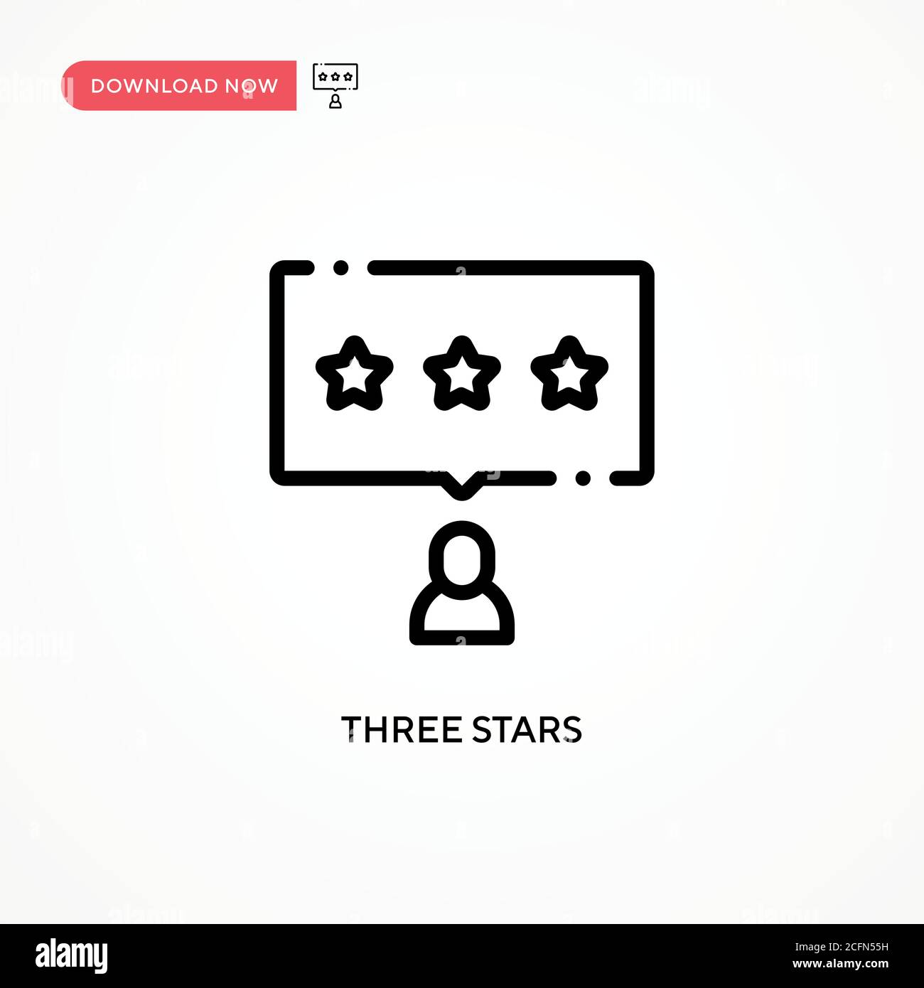 Three stars vector icon. Modern, simple flat vector illustration for ...