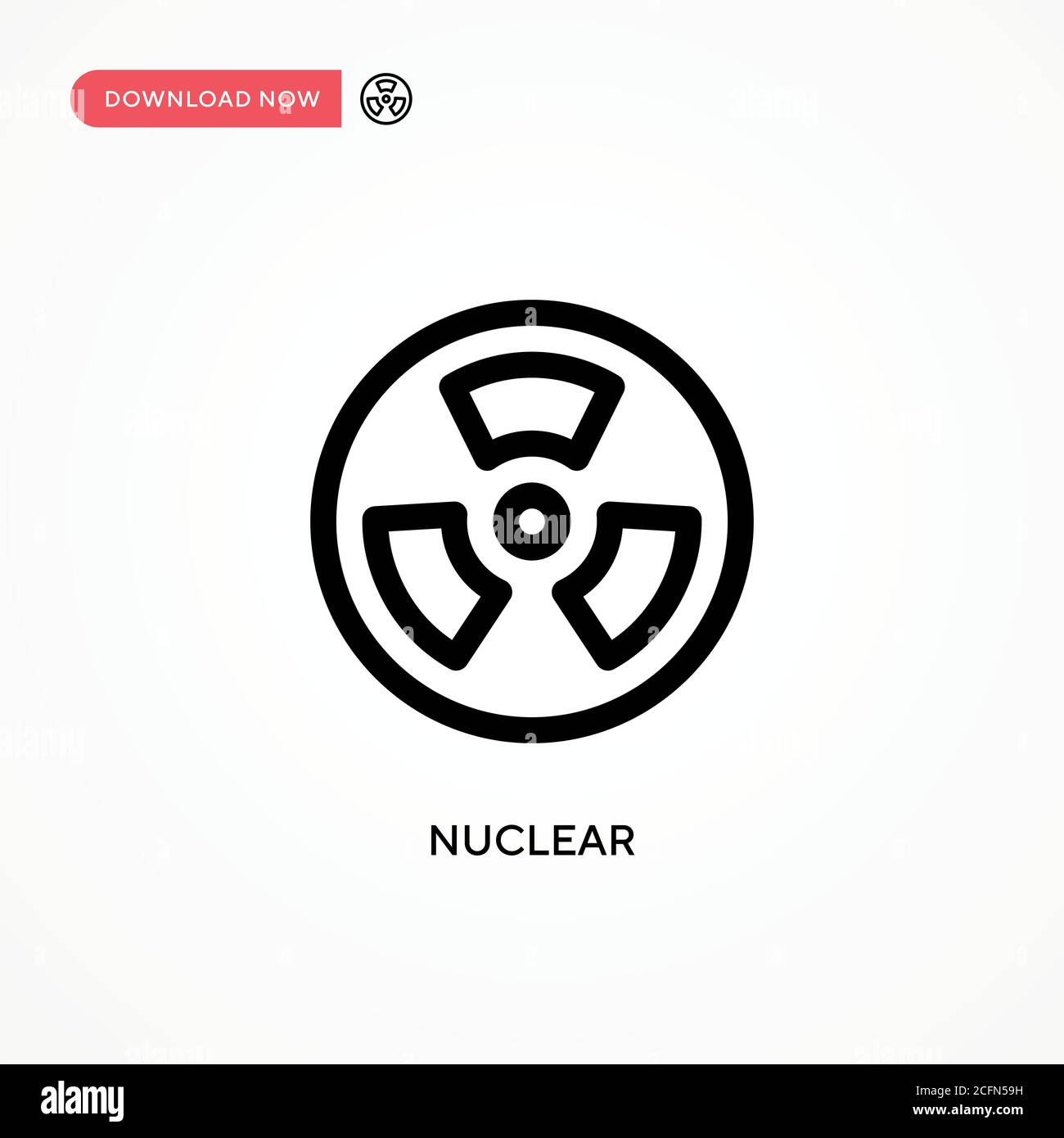 Nuclear vector icon. Modern, simple flat vector illustration for web ...