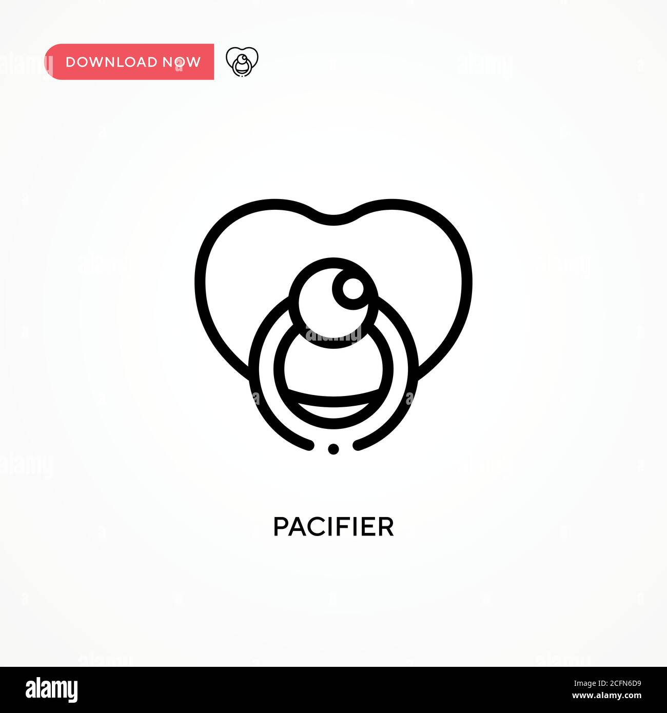 Pacifier vector icon. Modern, simple flat vector illustration for web ...
