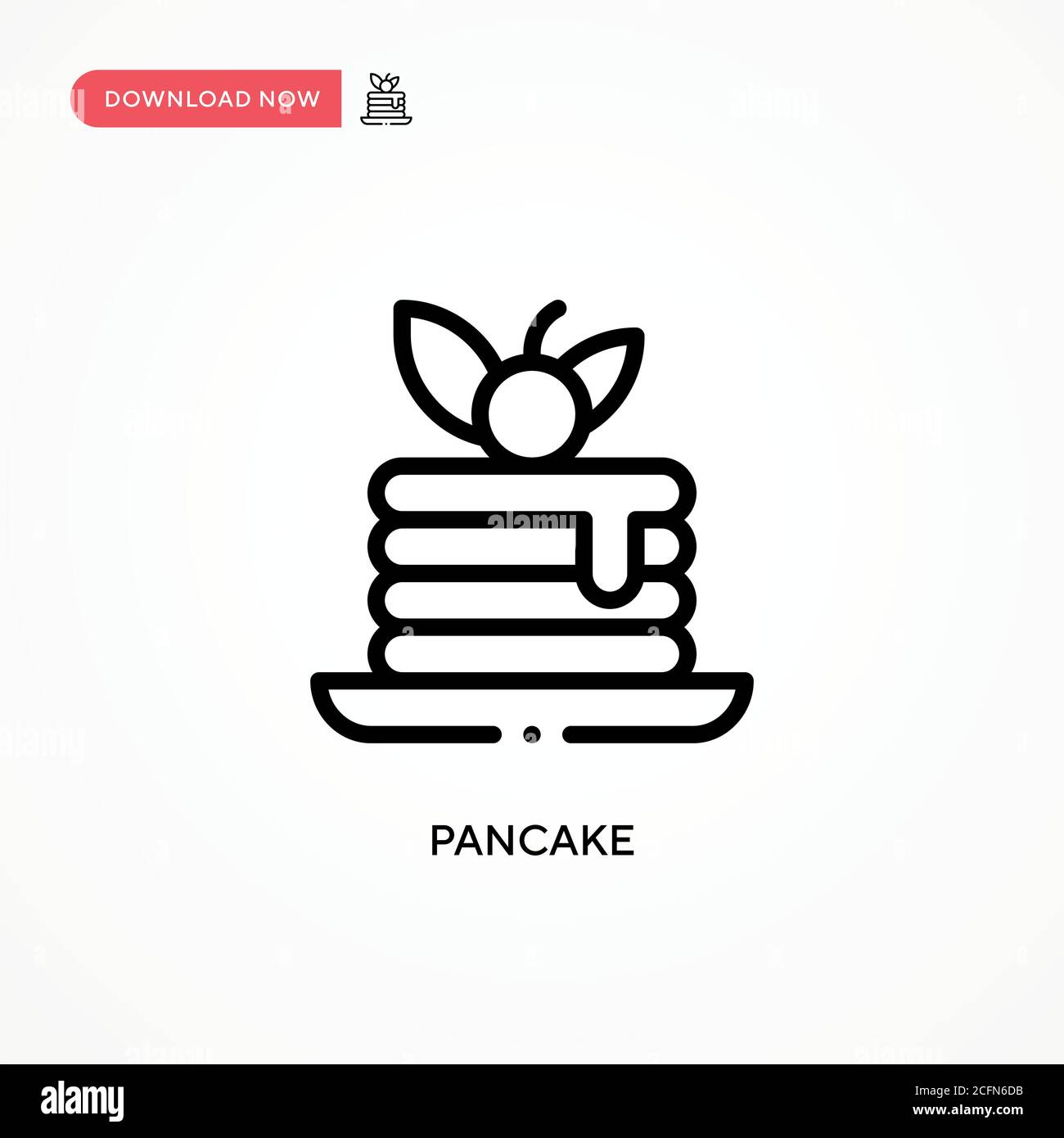 Pancake vector icon. Modern, simple flat vector illustration for web site  or mobile app Stock Vector Image & Art - Alamy