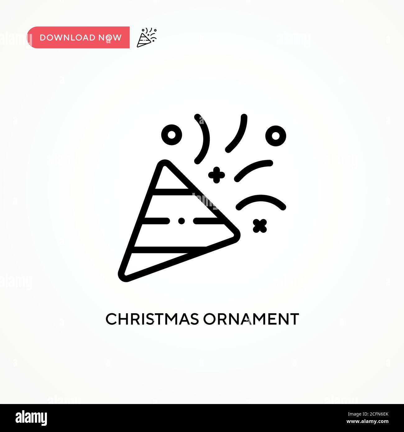 Christmas ornament vector icon. Modern, simple flat vector illustration ...