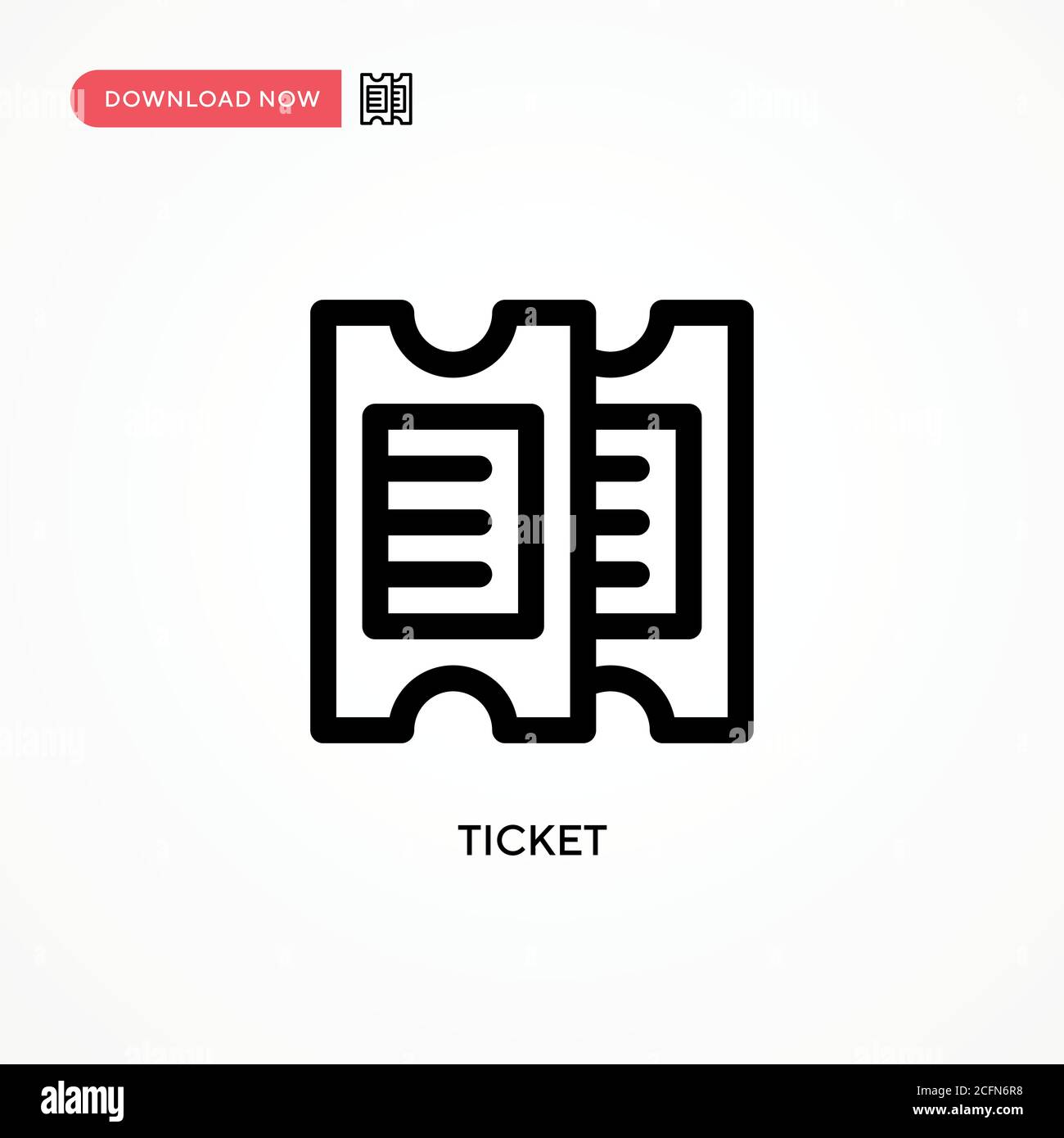 Ticket vector icon. Modern, simple flat vector illustration for web ...