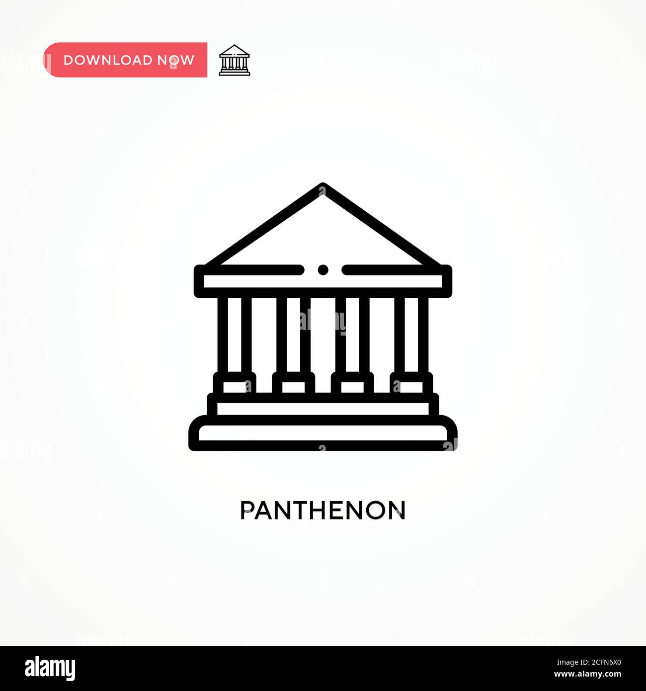 Panthenon vector icon. Modern, simple flat vector illustration for web site or mobile app Stock Vector