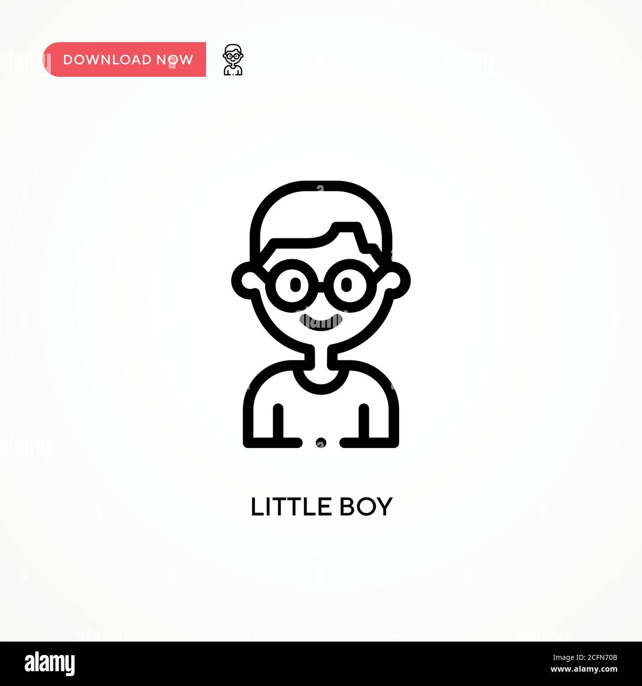 Little boy vector icon. Modern, simple flat vector illustration for web ...