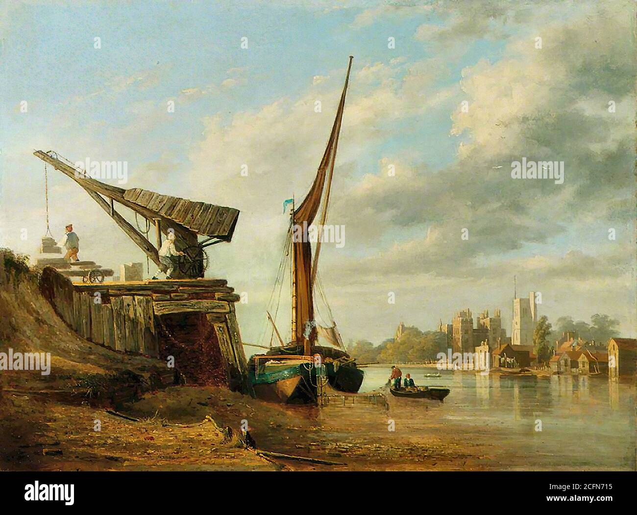 Stanley Caleb Robert - the River Thames with Lambeth Palace - British School - 19th  Century Stock Photo