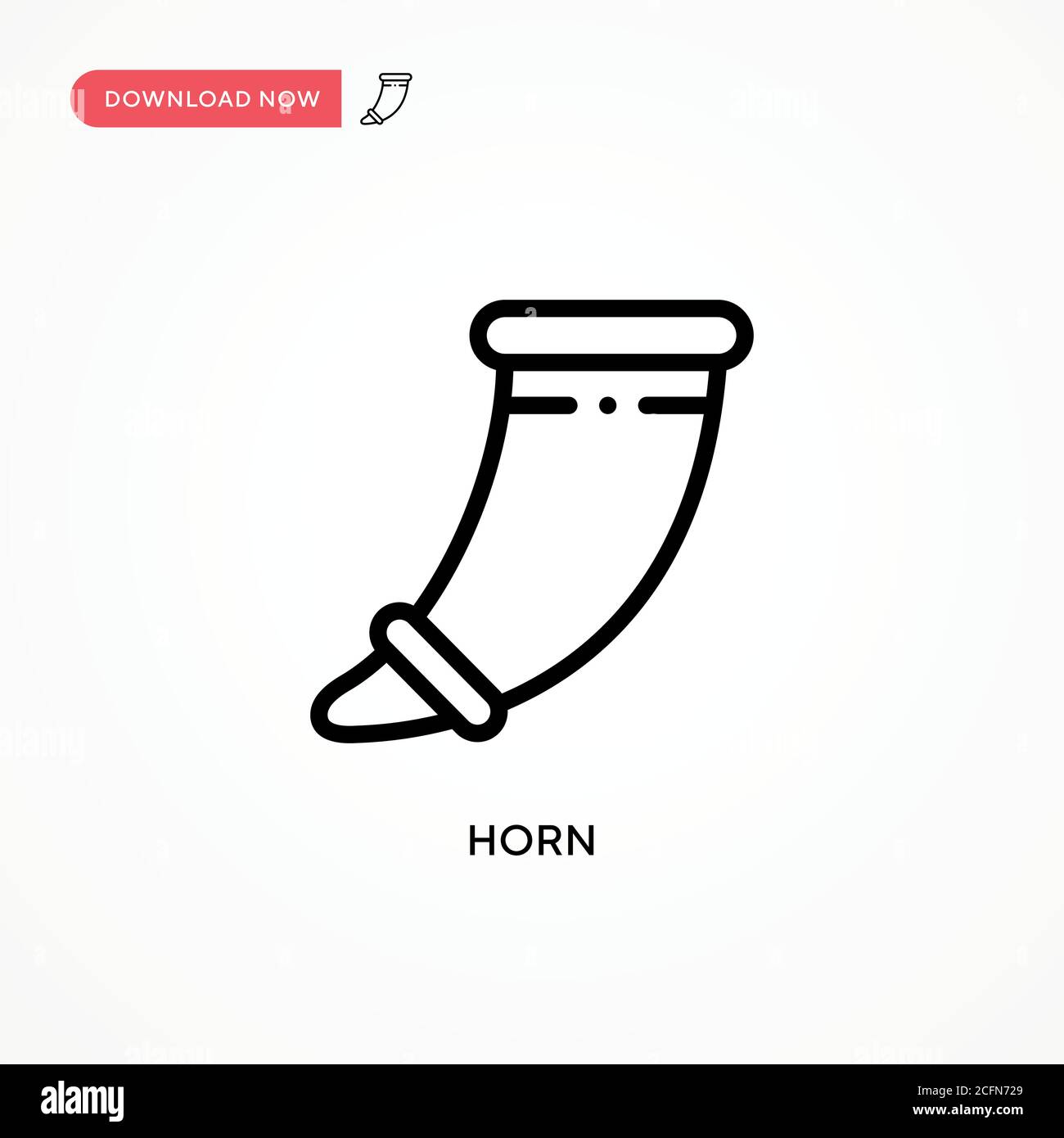 Horn vector icon. Modern, simple flat vector illustration for web site ...