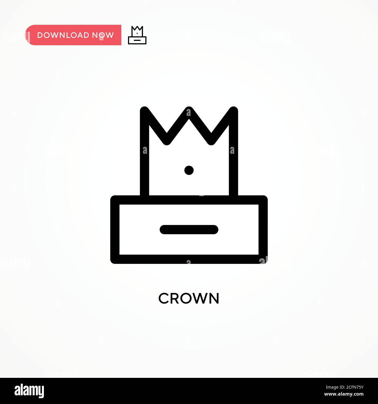 Crown vector icon. Modern, simple flat vector illustration for web site ...