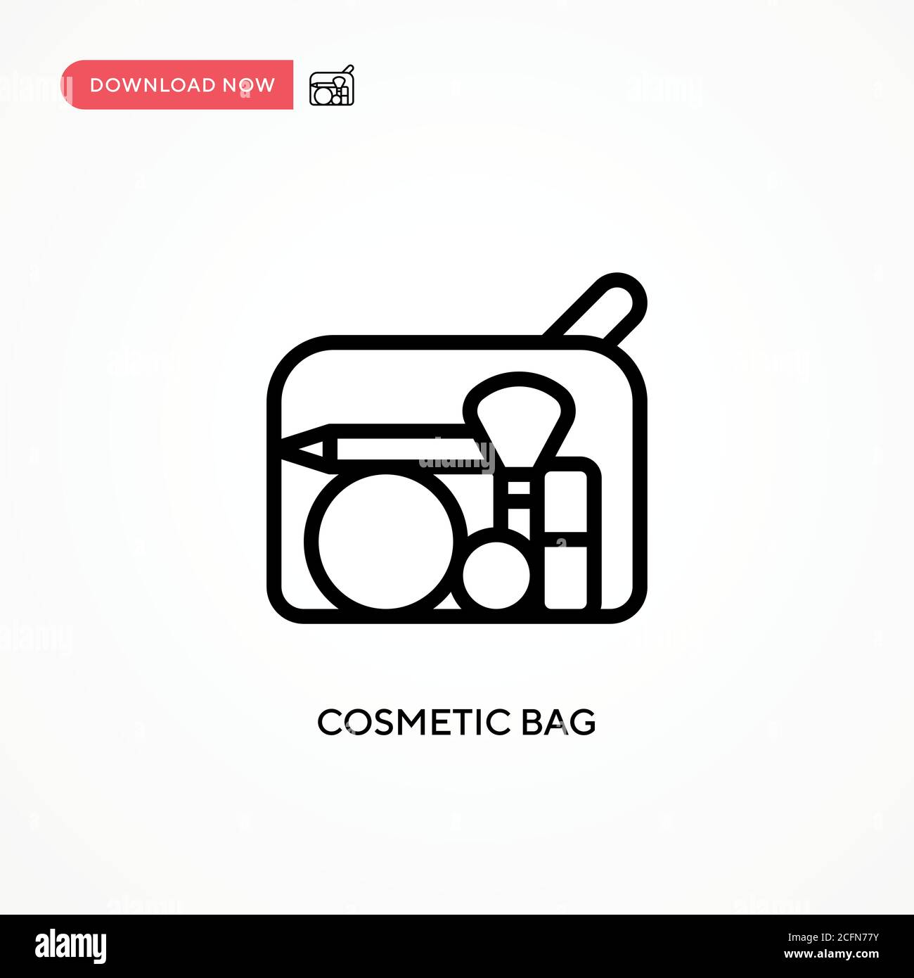 Cosmetic bag vector icon. Modern, simple flat vector illustration for web site or mobile app Stock Vector