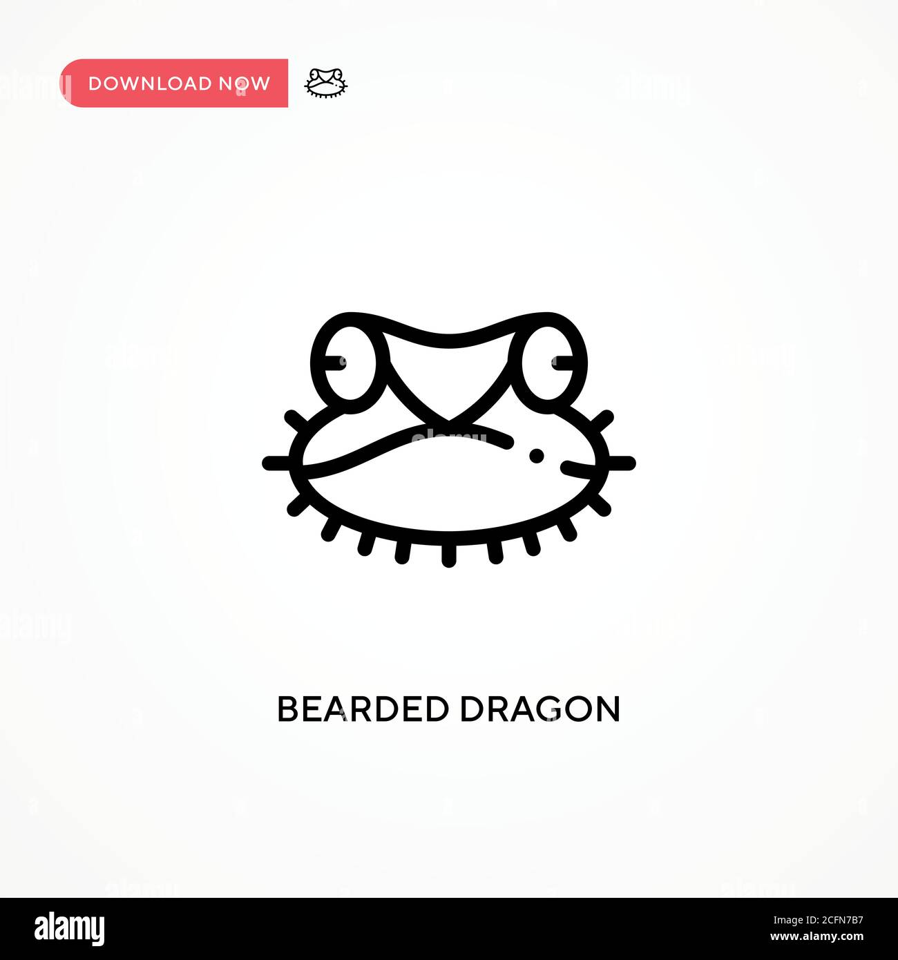 Bearded dragon vector icon. Modern, simple flat vector illustration for web site or mobile app Stock Vector