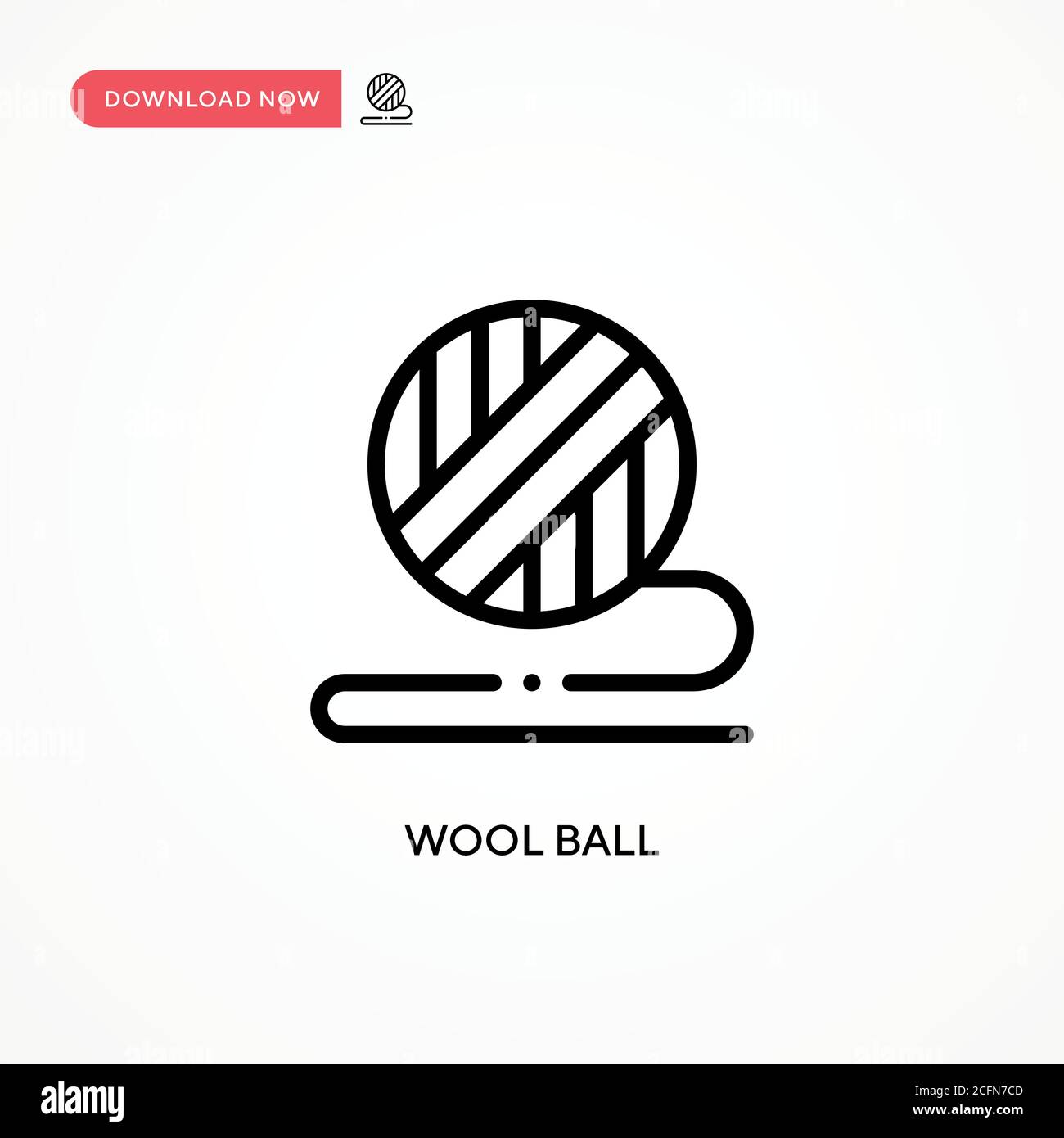 Wool ball vector icon. Modern, simple flat vector illustration for web site or mobile app Stock Vector
