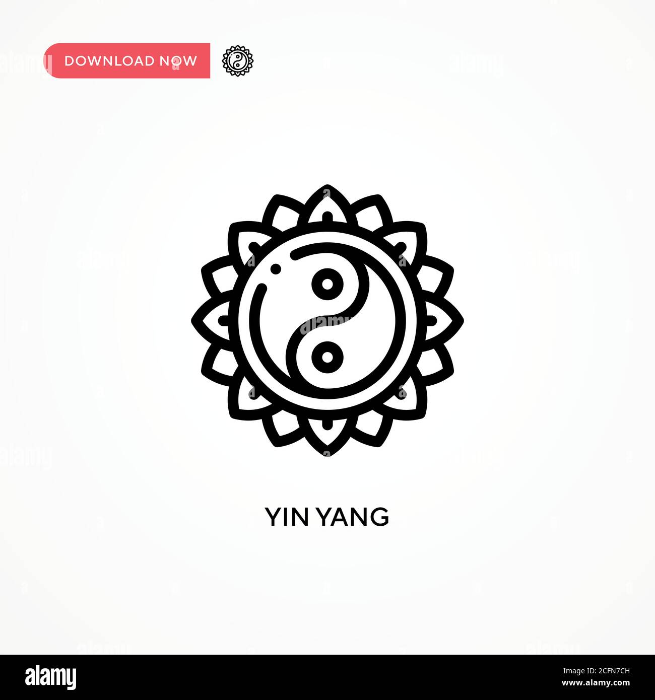 Yin yang vector icon. Modern, simple flat vector illustration for web ...