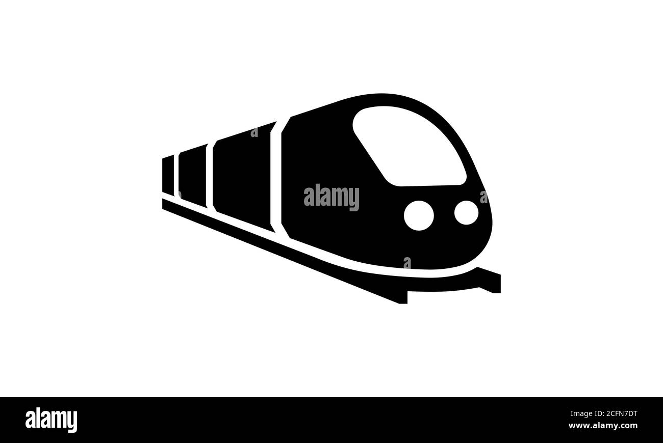 Train icon. Trip way. Journey concept. Vector on isolated white background. EPS 10 Stock Vector