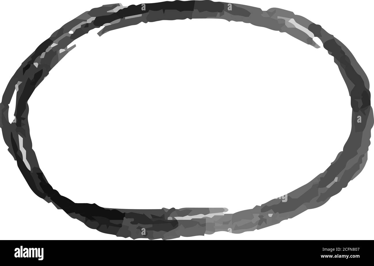 This is a illustration of Horizontal circle with Monochrome watercolor texture Stock Vector