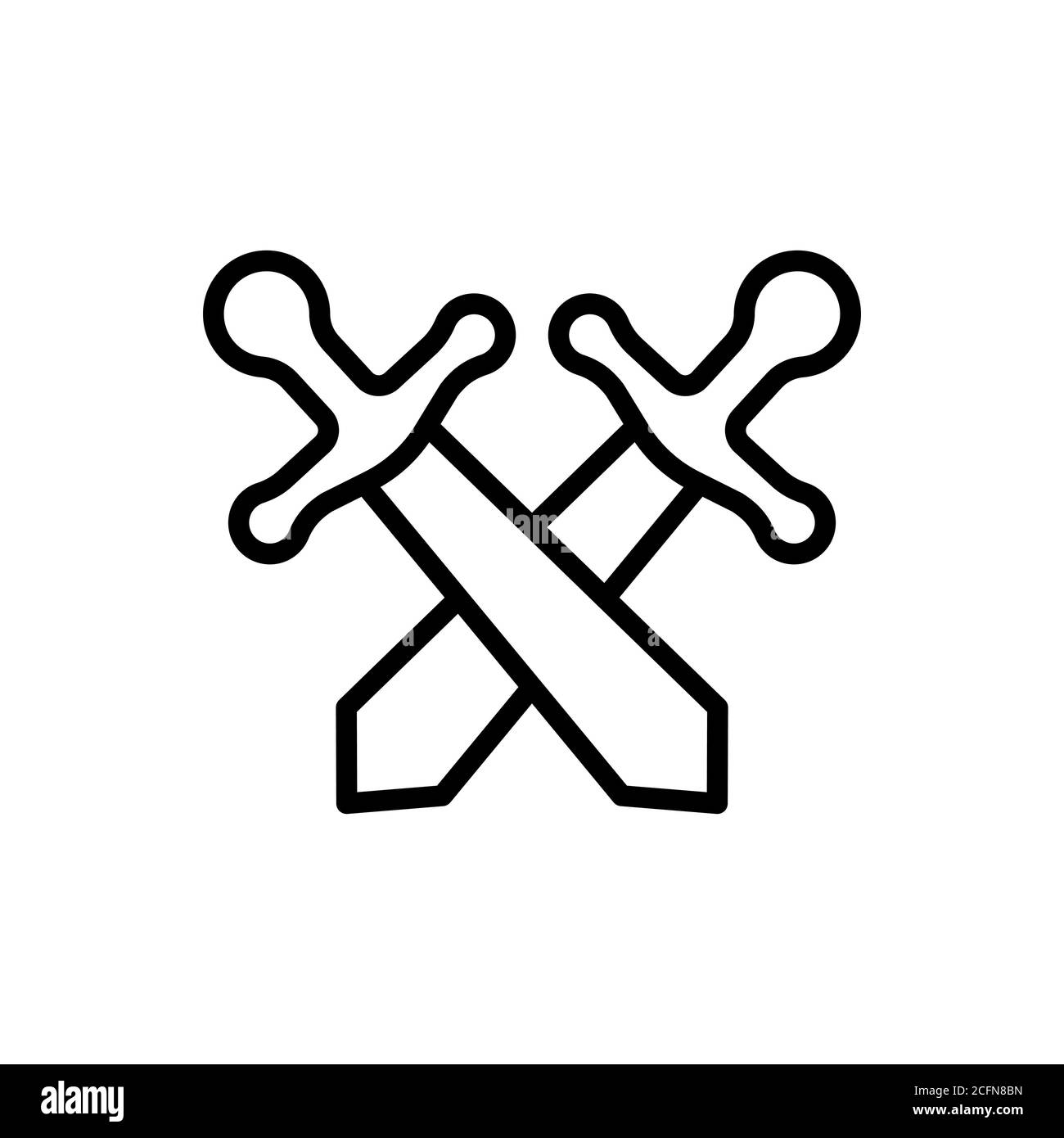 Crossed swords logo hi-res stock photography and images - Alamy