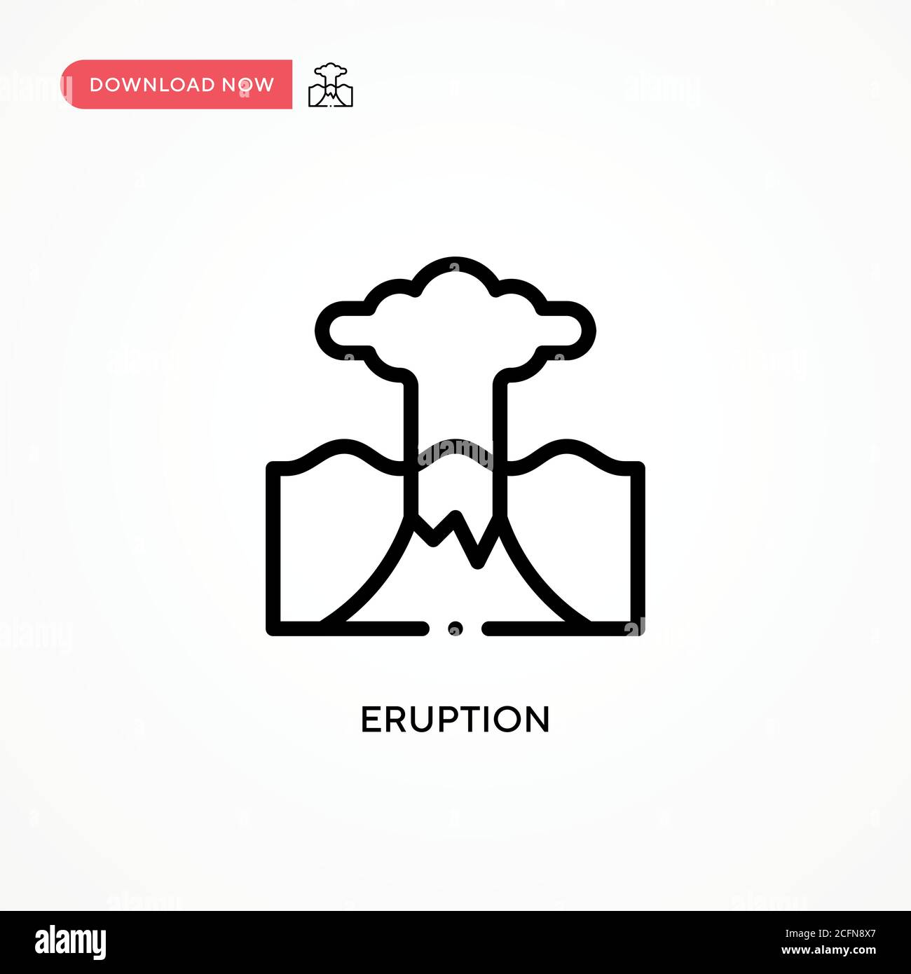 Eruption vector icon. Modern, simple flat vector illustration for web site or mobile app Stock Vector