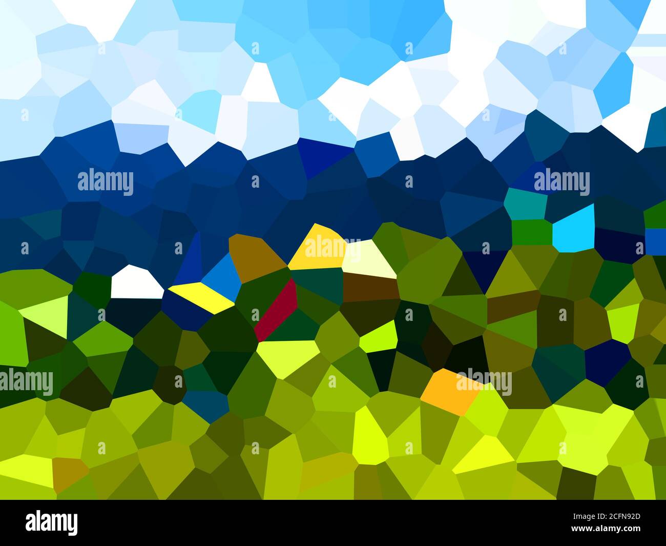 Illustration of Pixels pattern with various bright colors creates an ...