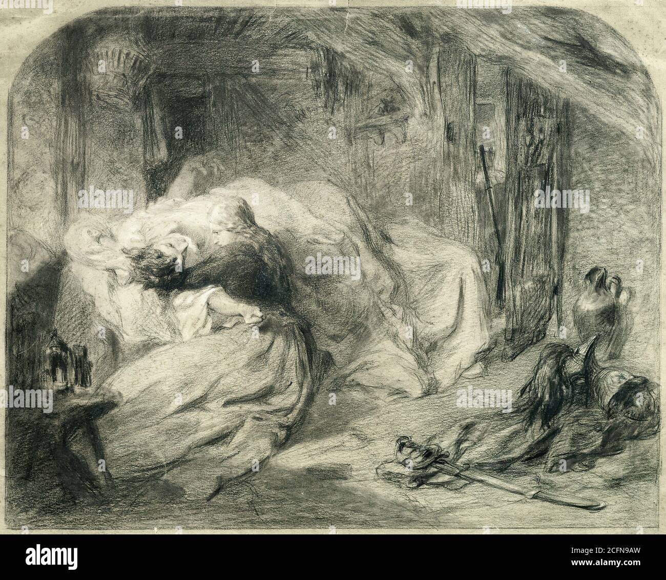 Shields Frederic James - Death of the First-Born (Study) - British School - 19th  Century Stock Photo