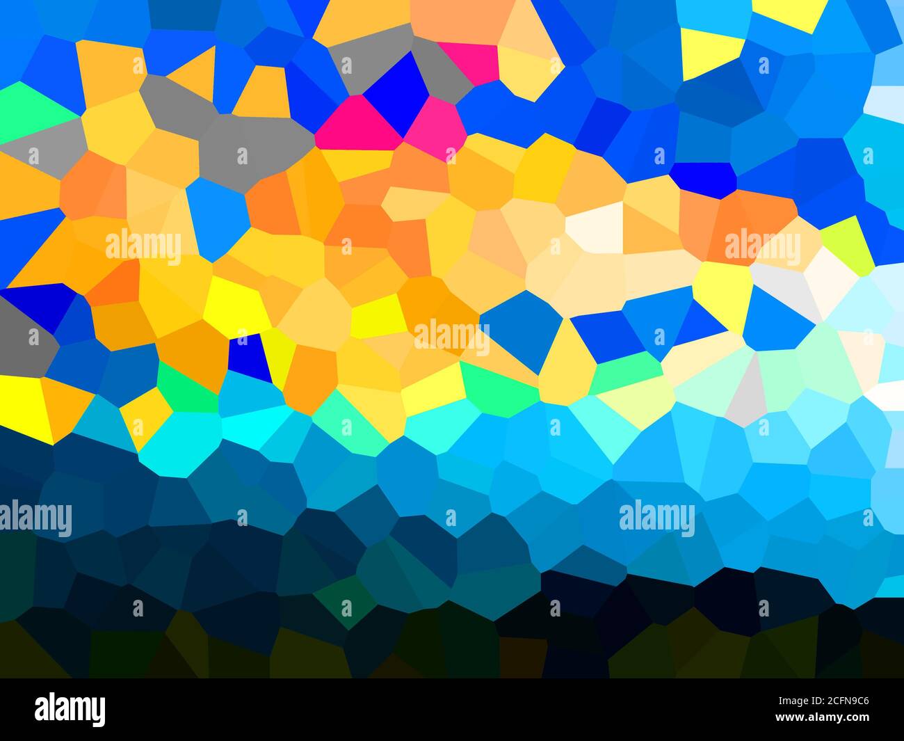 Illustration of Pixels pattern with various bright colors creates an ...