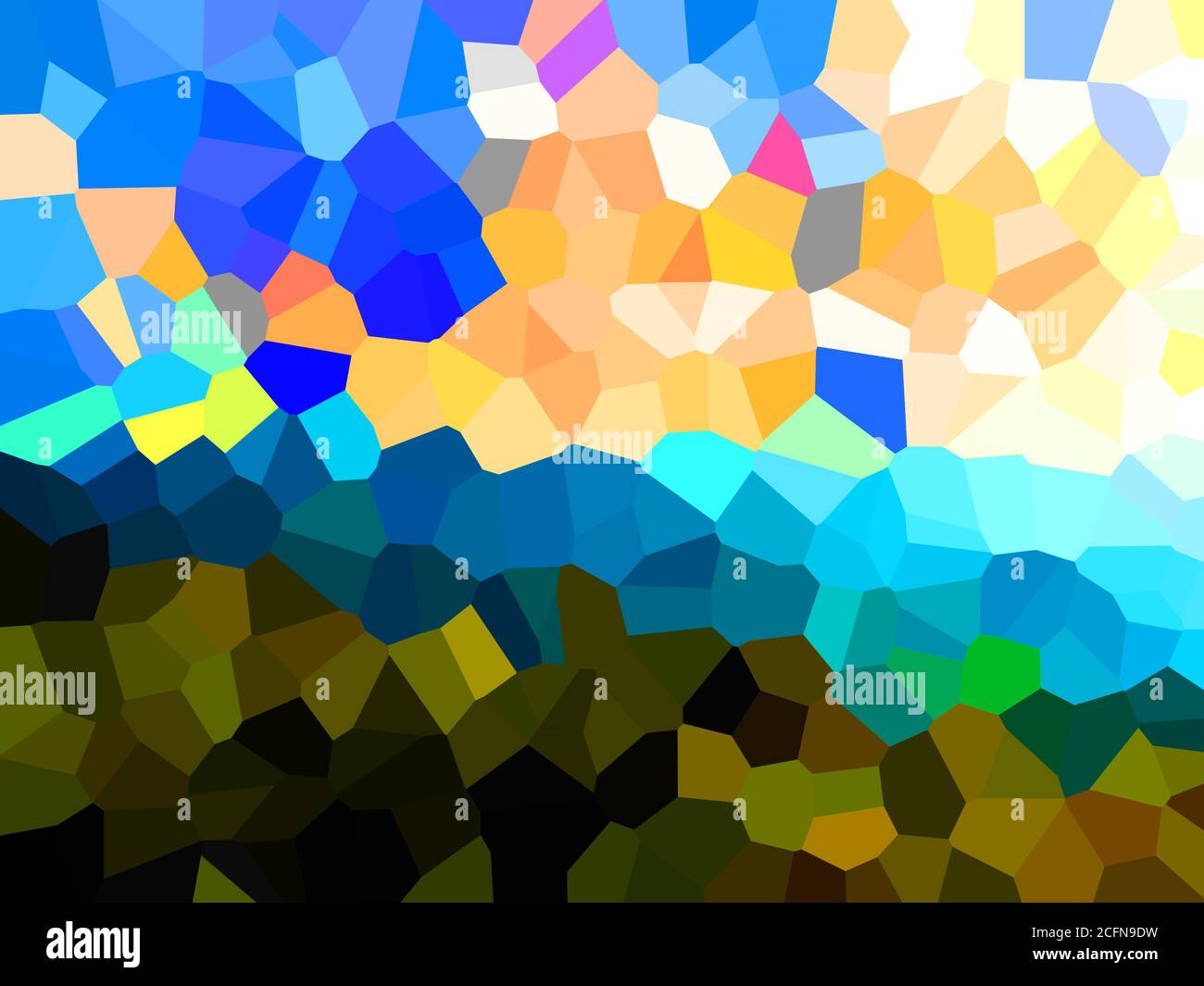Illustration of Pixels pattern with various bright colors creates an ...