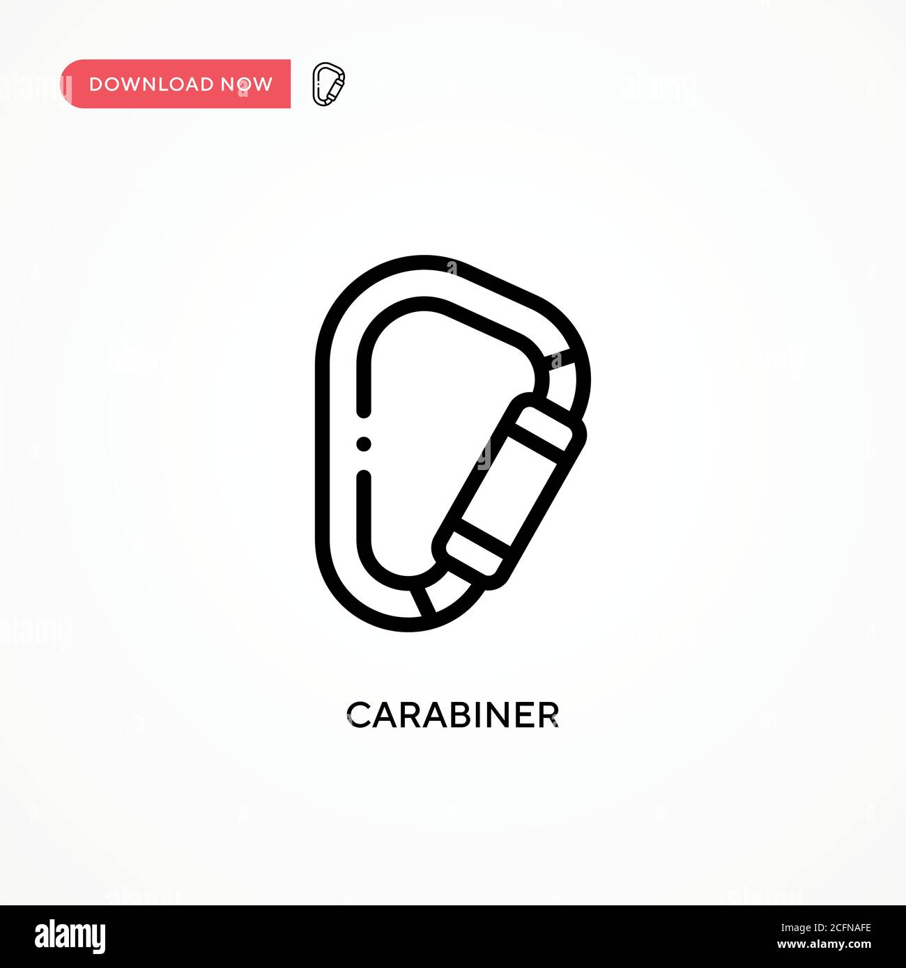 Carabiner vector icon. Modern, simple flat vector illustration for web site or mobile app Stock Vector