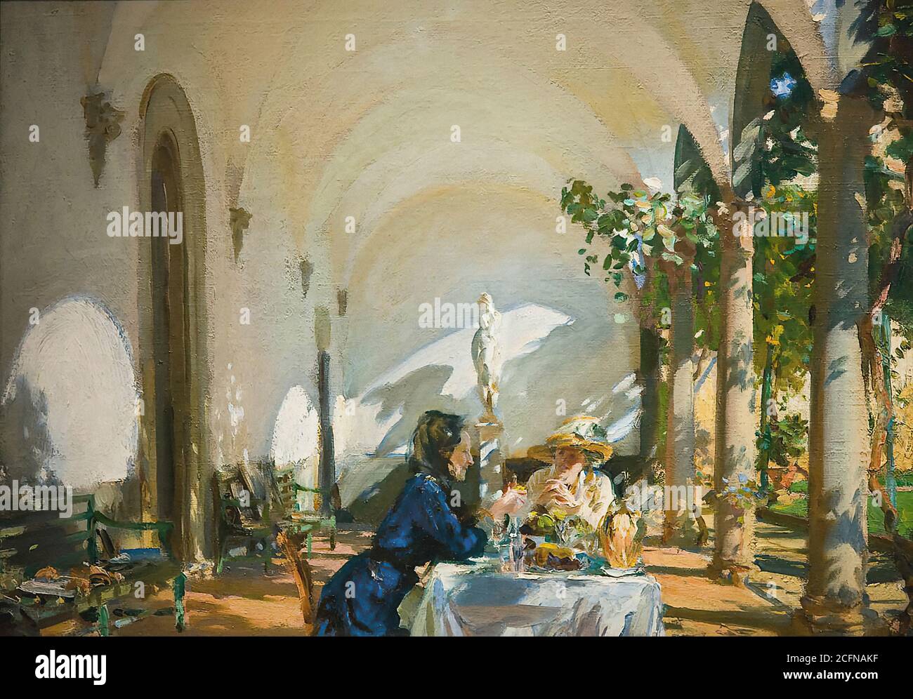 Sargent John Singer - Breakfast in the Loggia - British School - 19th  Century Stock Photo