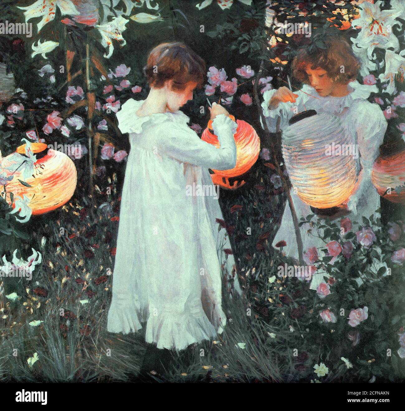 Sargent John Singer Carnation Lily Lily Rose 3 British School 19th Century Stock Photo Alamy