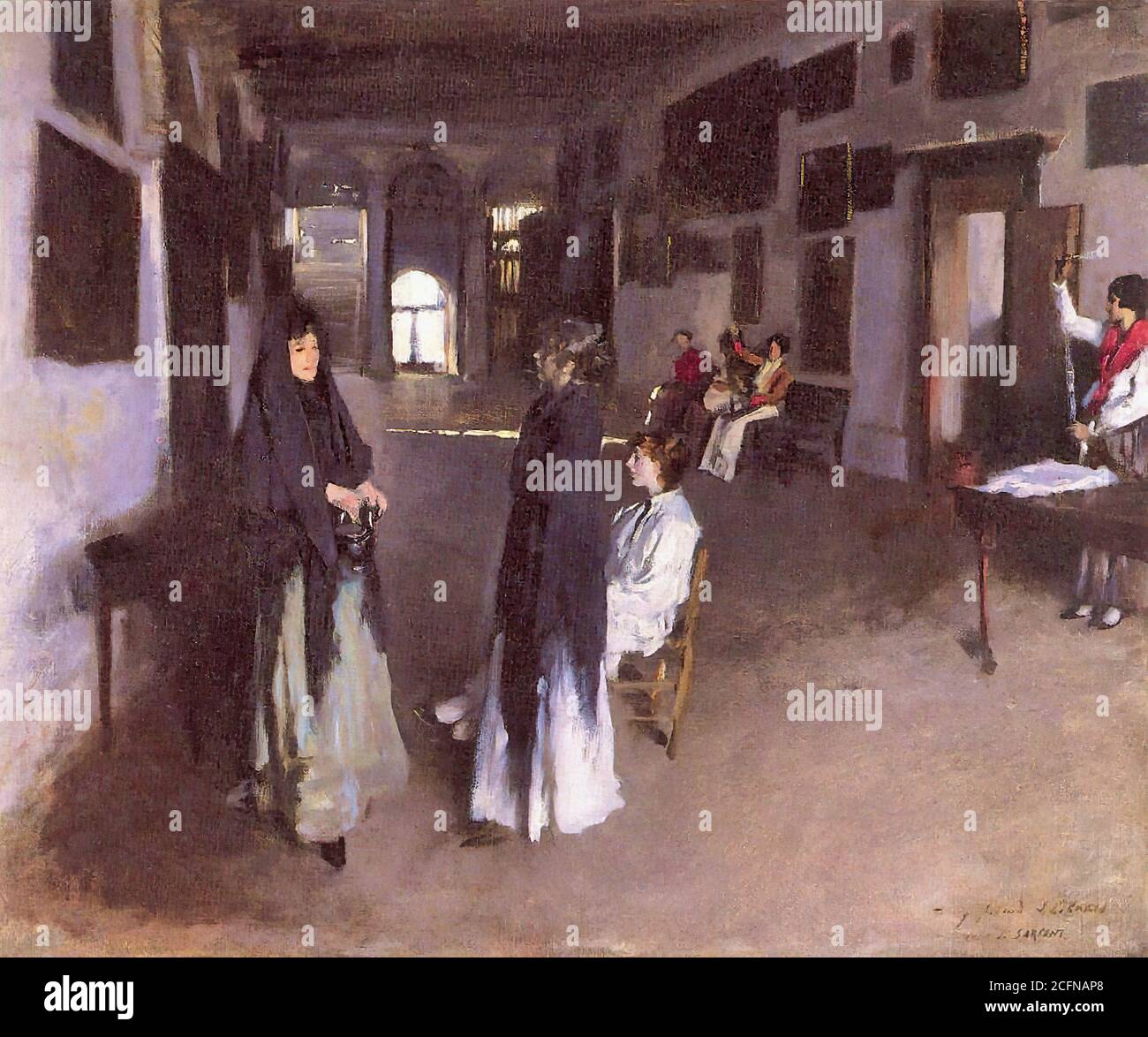 Sargent John Singer - a Venetian Interior - British School - 19th  Century Stock Photo