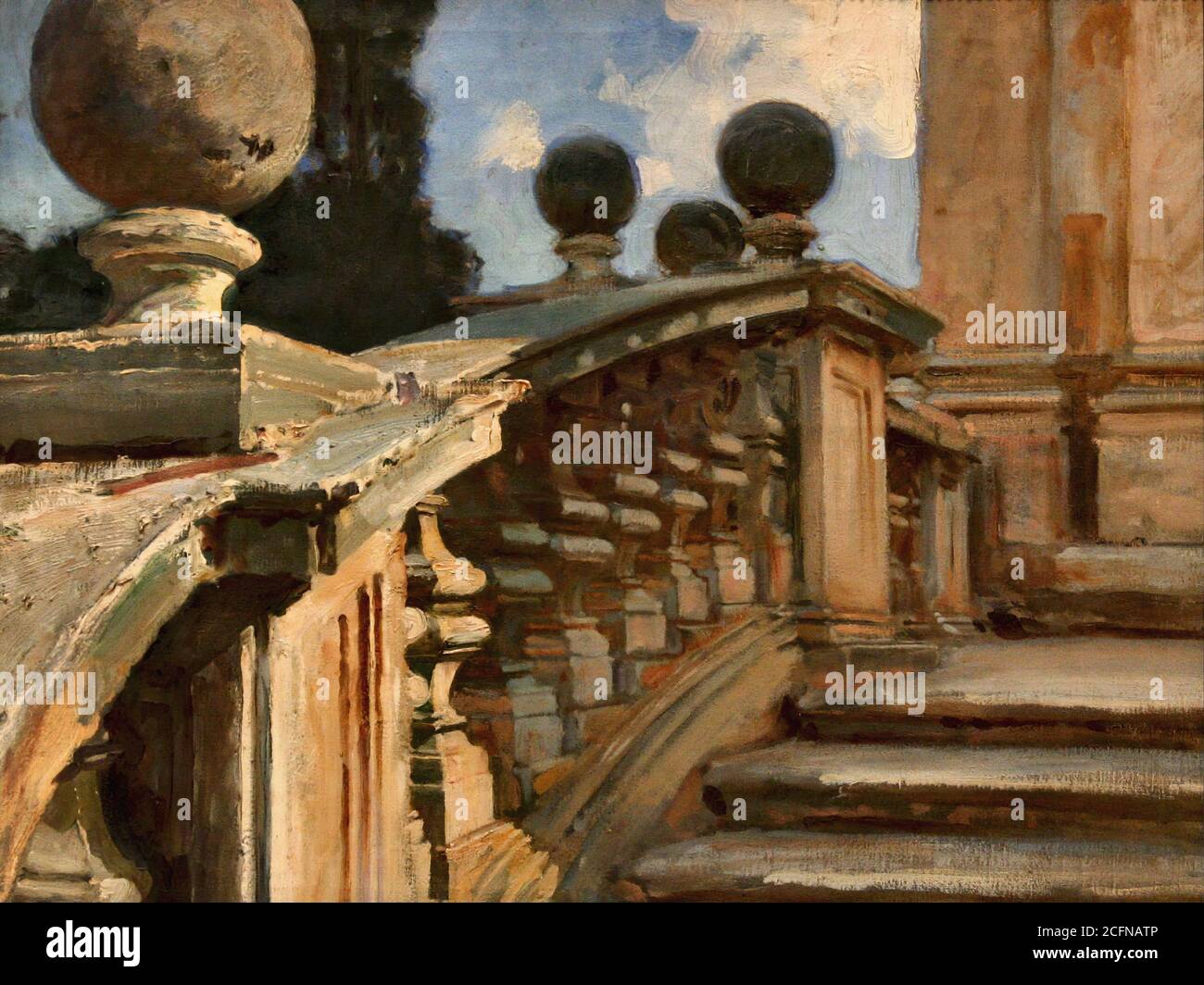 Sargent John Singer - a Balustrade - British School - 19th  Century Stock Photo