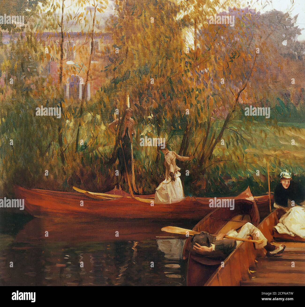 Sargent John Singer - a Boating Party - British School - 19th  Century Stock Photo