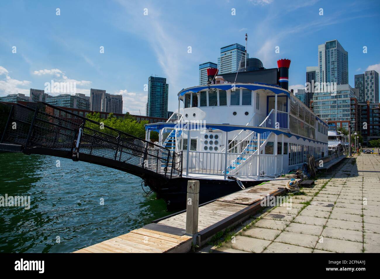 vintage steamer ship staying in the port. Untitled Stock Photo