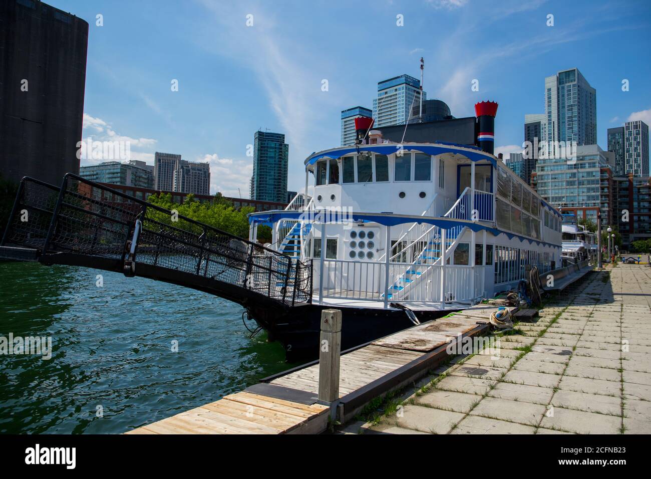 vintage steamer ship staying in the port. Untitled Stock Photo