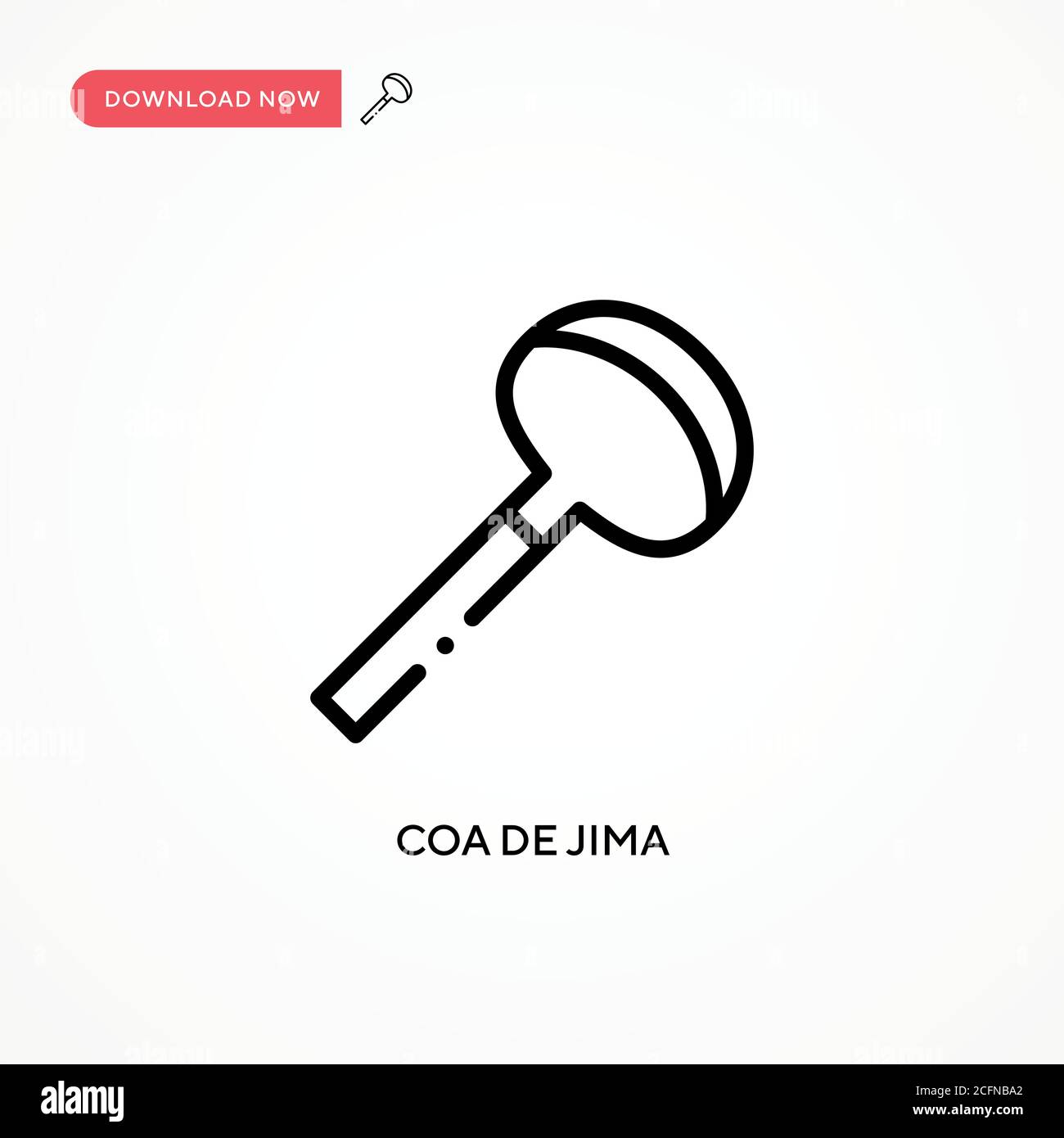 Coa de jima vector icon. Modern, simple flat vector illustration for web site or mobile app Stock Vector
