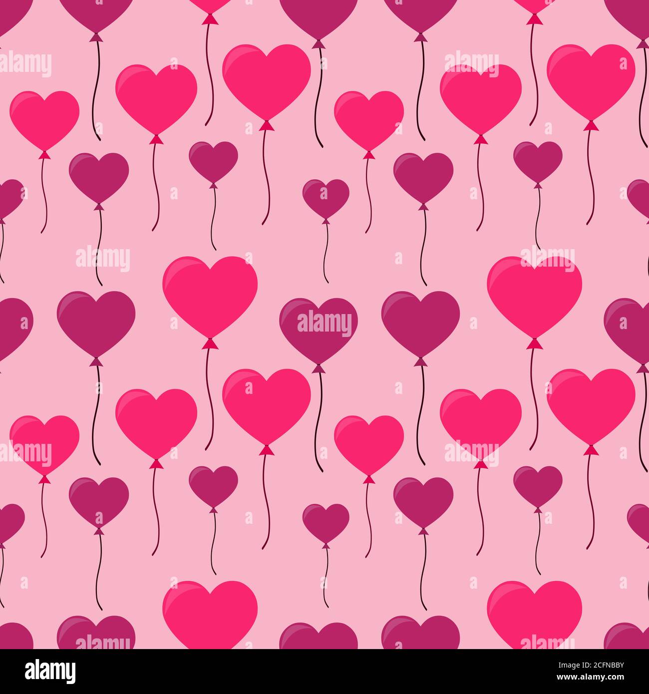 heart shaped balloon seamless pattern vector illustration background Stock Vector