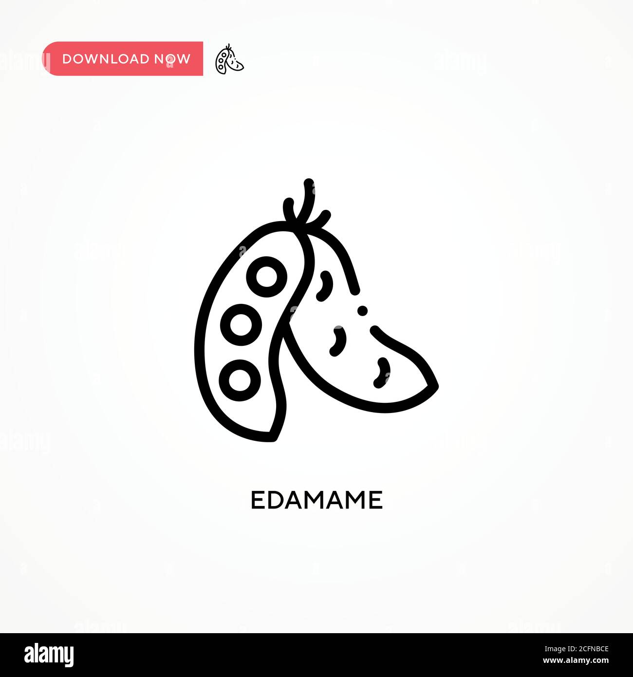Edamame vector icon. Modern, simple flat vector illustration for web
