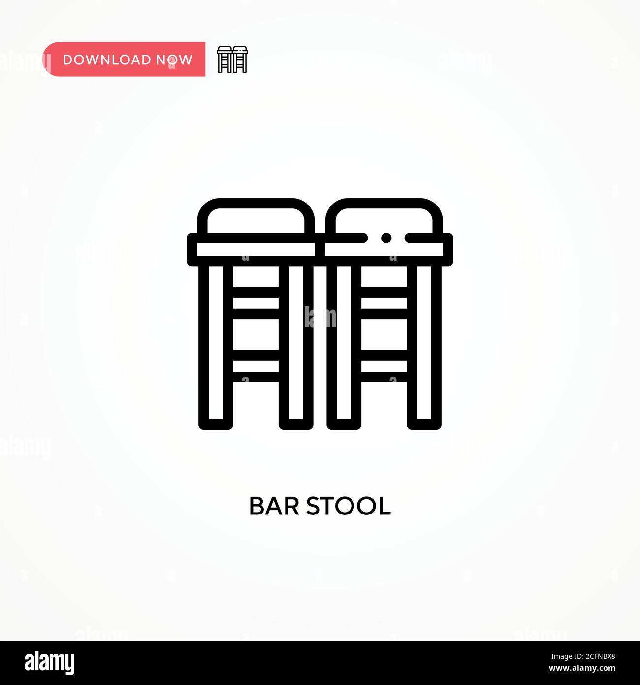 Bar stool vector icon. Modern, simple flat vector illustration for web ...