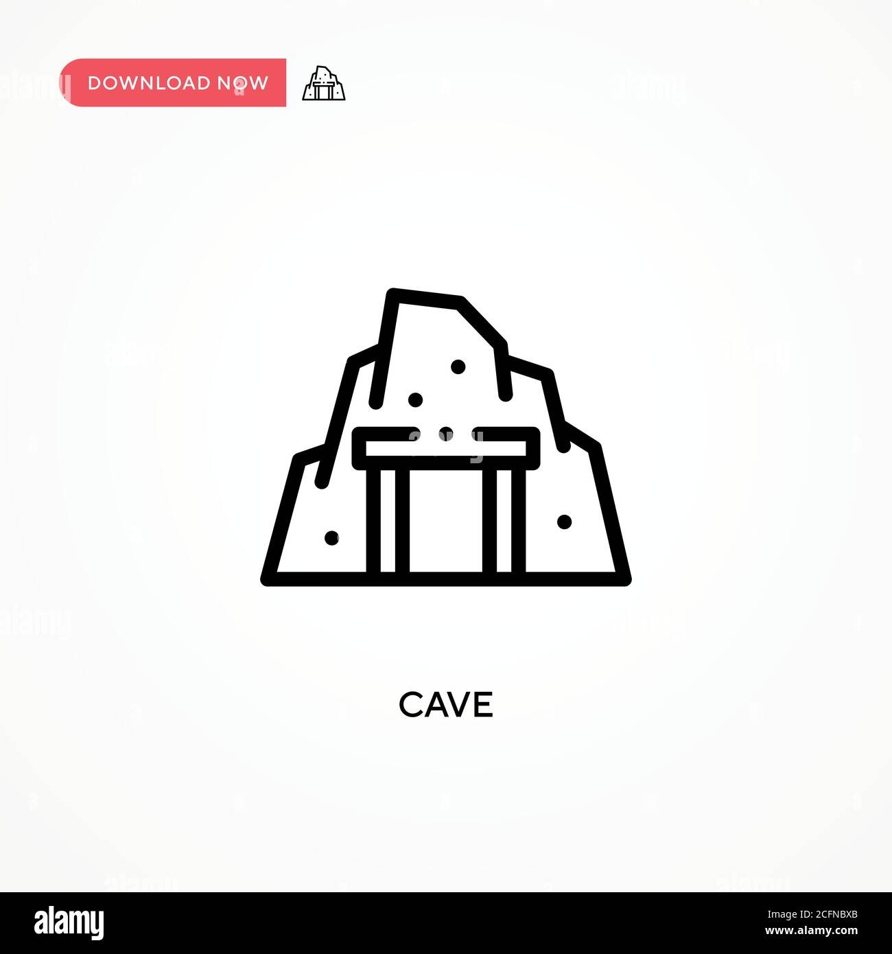 Cave vector icon. Modern, simple flat vector illustration for web site or mobile app Stock Vector