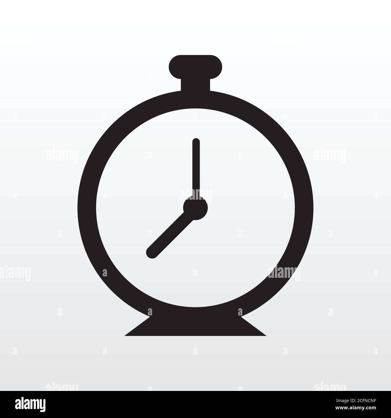 Time Clock Icon black isolated on white background vector illustration