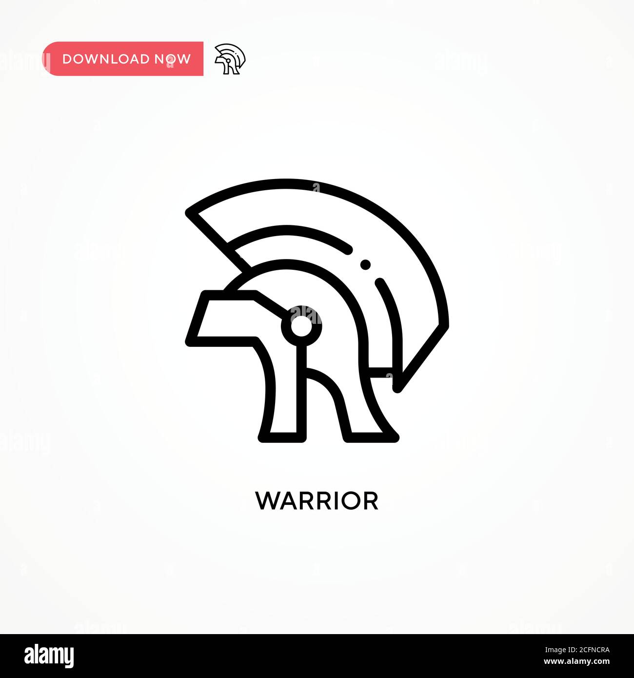 Warrior vector icon. Modern, simple flat vector illustration for web site or mobile app Stock Vector