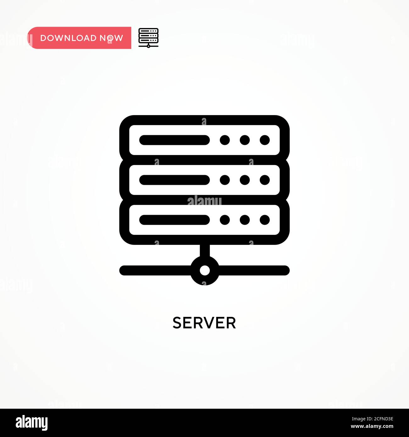 Server vector icon. Modern, simple flat vector illustration for web ...