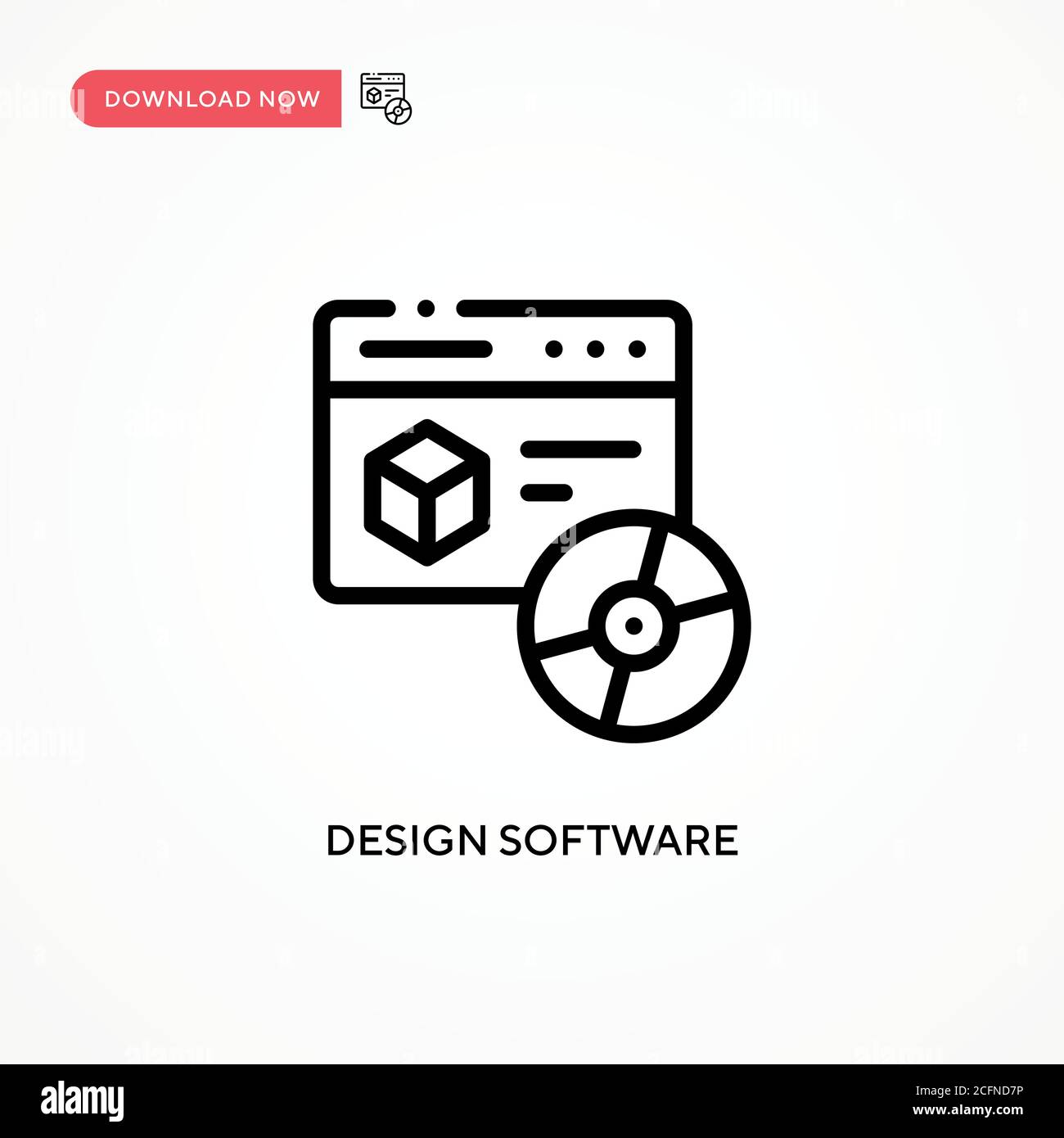 Design software vector icon. Modern, simple flat vector illustration for web site or mobile app Stock Vector