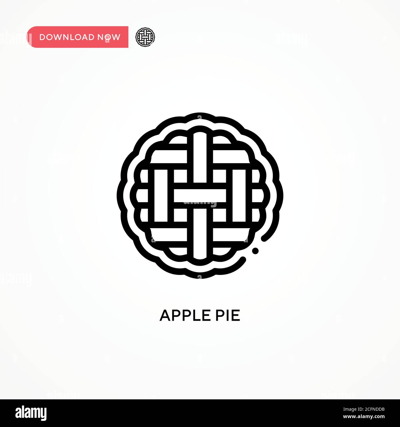 Golden pastry apple pie Stock Vector Images - Alamy