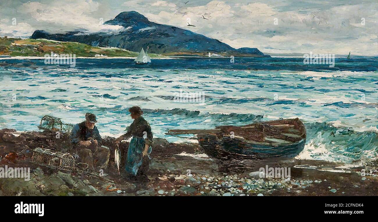 Reid John Robertson - Holy Isle from Whiting Bay - British School ...