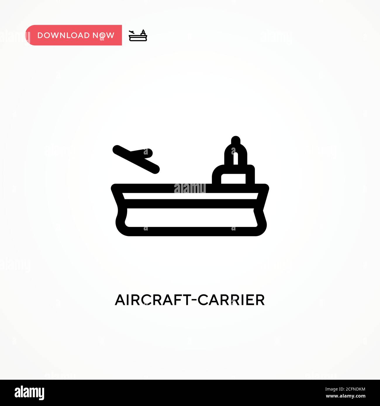 Aircraft-carrier vector icon. Modern, simple flat vector illustration for web site or mobile app Stock Vector