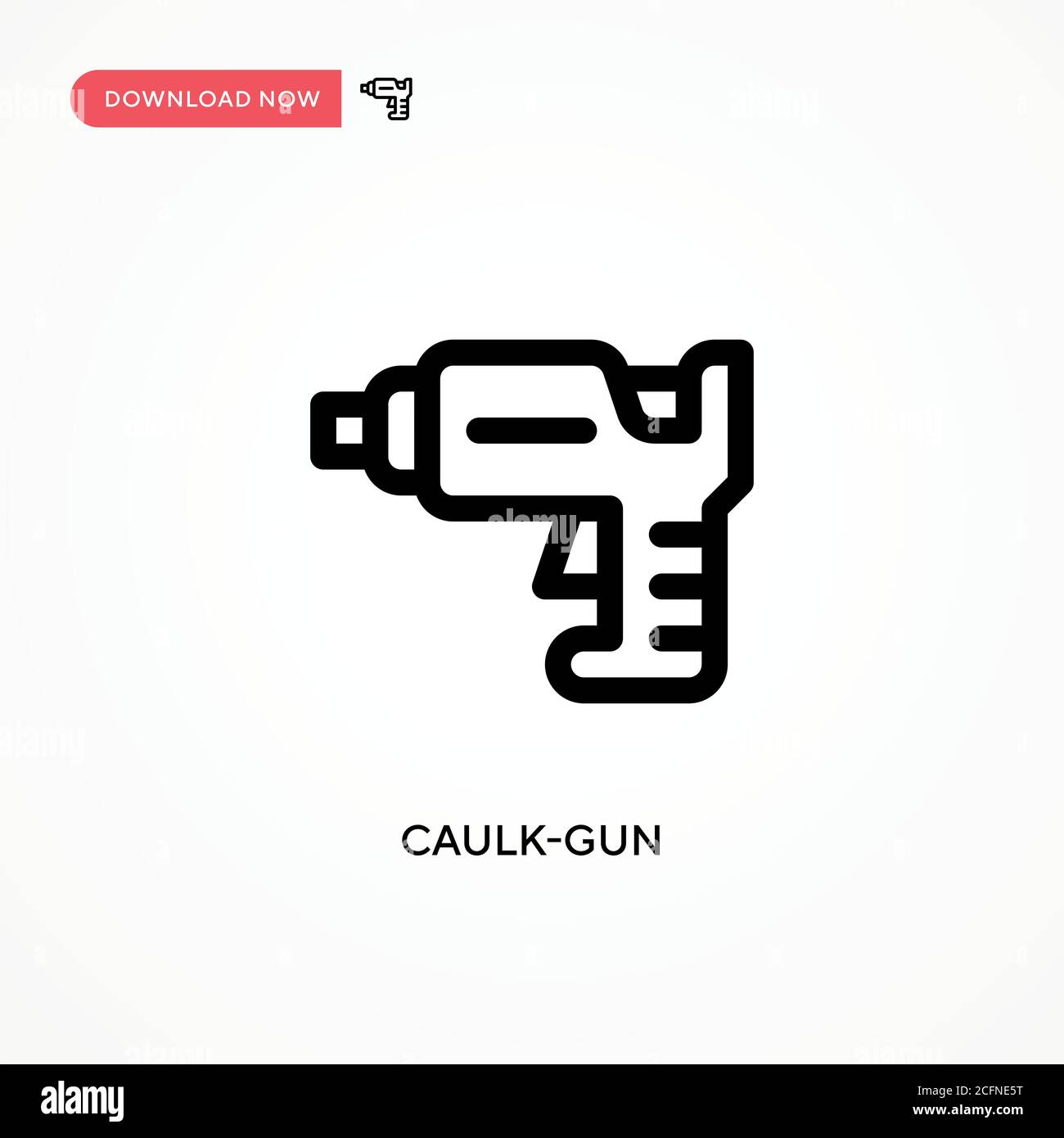 Caulk-gun vector icon. Modern, simple flat vector illustration for web site or mobile app Stock Vector