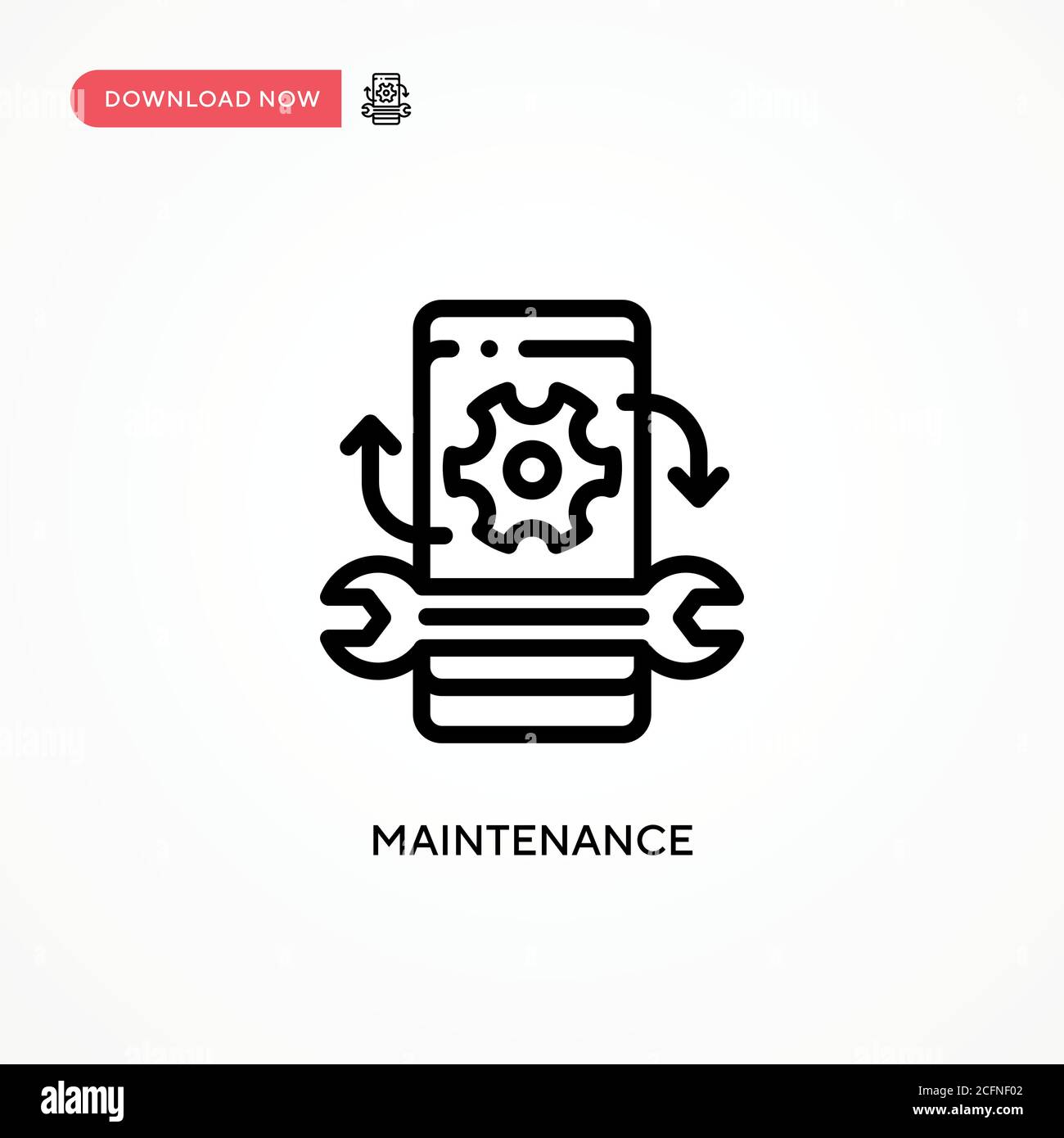 Maintenance vector icon. Modern, simple flat vector illustration for ...