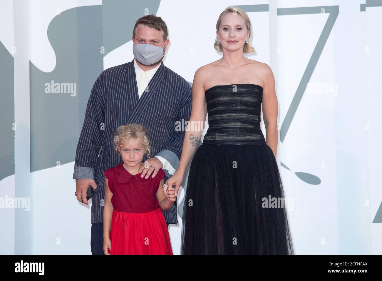 Mona Fastvold, Adelaide James Fastvold Corbet, Brady Corbet, The World To Come Premiere, 77th Venice Film Festival in Venice, Italy on September 06, 2020. Photo by Ron Crusow/imageSPACE/MediaPunch Stock Photo
