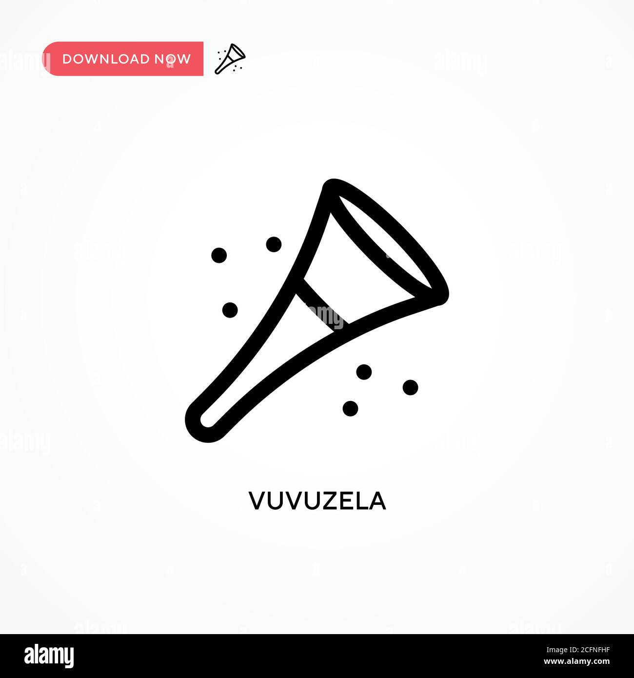 Vuvuzela vector icon. Modern, simple flat vector illustration for web site or mobile app Stock Vector