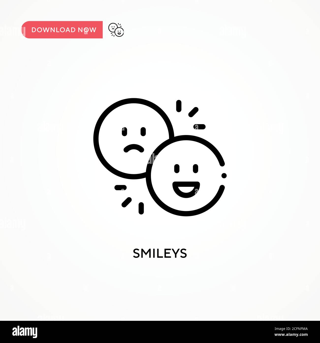 Smileys vector icon. Modern, simple flat vector illustration for web ...