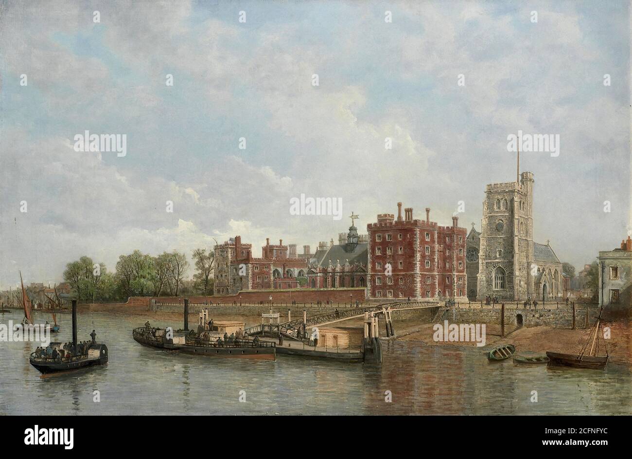 Pether Henry - Lambeth Palace from the Thames - British School - 19th  Century Stock Photo